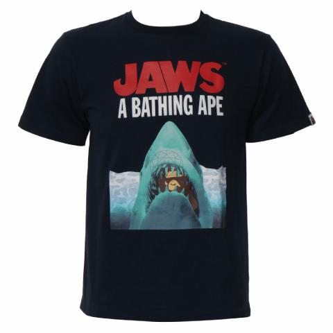 Sell A Bathing Ape JAWS Printed T-Shirt - Navy Blue | HuntStreet.com